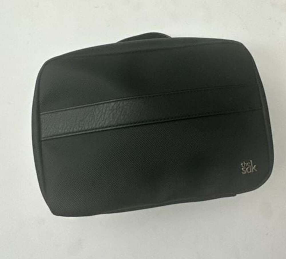 The Sak Black Nylon Travel Toiletry Case Organizer